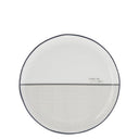 Bastion Collections dessertbord in crème-wit aardewerk met zwarte tekst 'living the sweet life'