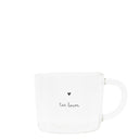 Bastion Collections theeglas m tea lover van helder glas met zwarte opdruk