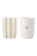 Zusss koffiemok coffee lover met wit keramiek en zwarte en gouden opdruk