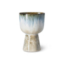 HKliving bloempot glacier van blauw/grijs keramiek