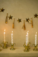 Rustik Lys kaars merry xmas s/4