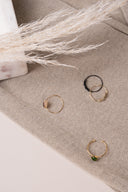 Zusss ring met kraaltjes - zwart
