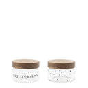 Bastion Collections voorraadpot xs van helder glas met houten deksel