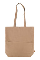 Zusss katoenen tas met print in lichtbruin