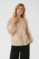 Cream blouse - cobblestone