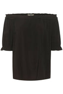 Cream blouse - zwart