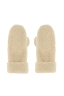 Zusss wanten teddy in de kleur creme met een subtiel hartborduursel
