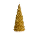 Goudkleurige Rustik Lys kerstboomkaars XL van 30 cm hoog