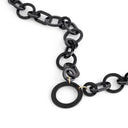 Zwarte Looplabb brilketting van 75 cm lang