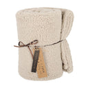 Zachte teddy plaid in taupekleur