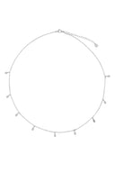 Zilverkleurige Zusss ketting met druppel-elementen en een lengte van 44 cm.
