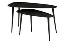 BePureHome salontafel triangle s/2 set in zwart nikkel
