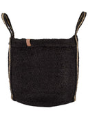 Zwarte jute mand van Zusss met twee hengsels en een klein Zusss logo label.