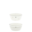 Bastion Collections schaaltje in zwart met titaan en witte accenten