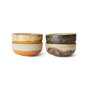 Set van vier HKliving Drift schalen in diverse kleuren met keramische afwerking.