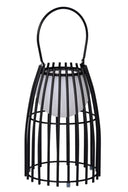 Zwarte Lucide tafellamp outdoor van metaal en PVC met een ronde vorm