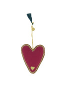 Zusss hangertje hartje in rood met gouden randje