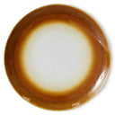 Rond keramieken dinerbord uit de HKliving Supernova serie met een kleurrijk patroon.