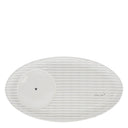 Ovaal Bastion Collections bord met stripes in wit en zwart