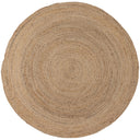 Rond vloerkleed van WOOOD in naturel gekleurd jute