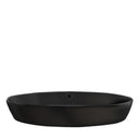 Ovale schaal van Bastion Collections in mat zwart met hartje decoratie