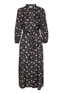 Kaffe jurk tessa - zwart/rose
