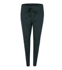 Donkergroene G-maxx broek van travelstof met smalle pijpen en elastische tailleband