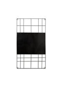Zwart metalen vtwonen memobord van 105 bij 60 cm