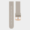 OOZOO smartwatch losse band in taupe rubber met roségouden gesp