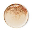 HKliving ontbijtbord uit de Chef Ceramics-collectie in creme en bruin