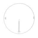 Witte ronde muurkaarsenhouder van Storefactory met een diameter van 50 cm.