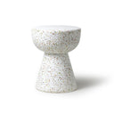 HKliving bijzettafel in terrazzo met een betonnen basis en 35 cm diameter