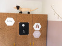 Label-R hexagon regenboog - wit