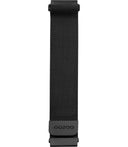 Zwarte metalen horlogeband van OOZOO voor smartwatches met een bandbreedte van 20 mm.