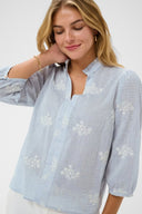 Cream blouse korey - blauw