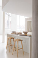 J-line kom large hout/wit