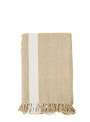 Madam Stoltz plaid met print in de kleur zand en oker