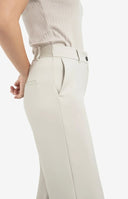 YAYA jersey broek in de kleur slate grey met wijde pijpen en elastische tailleband