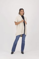 Zusss vest mouwloos in creme kleur
