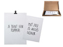Klembord incl. poster met hout, metaal en karton afwerking