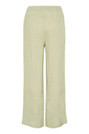 Cream broek linnen - green tea