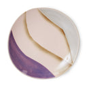 HKliving ontbijtbord uit de Valley collectie met een retro uitstraling en 22 cm diameter.