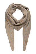 Zusss sjaal in grijs en camel met visgraatpatroon