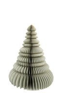 MrsBloom kerstboom van papier in betongrijs met een gouden rand