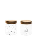 Bastion Collections voorraadpot s van glas met houten deksel