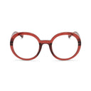 Looplabb leesbril jane in de kleur cherry, ronde vorm met soft touch afwerking