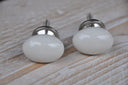 Knop ovaal s - creme