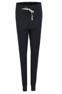 G-maxx travel broek in het zwart met een zichtbaar zwart-wit taillebandje