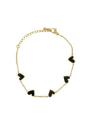 Gouden Zusss armband met zwart hartbedeltje