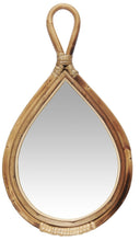 Ronde of ovale spiegel met een frame van naturel bamboe